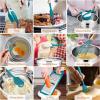 image22Piece Mixing Bowls with Lids ampamp Accessories Set Efar Stainless Steel Nesting Bowls with Colorful Covers ampamp NonSlip Bottoms Metal Bowls for CookingBakingServingStorage  Size 73525151 QTTeal Blue