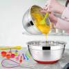 image22Piece Mixing Bowls with Lids ampamp Accessories Set Efar Stainless Steel Nesting Bowls with Colorful Covers ampamp NonSlip Bottoms Metal Bowls for CookingBakingServingStorage  Size 73525151 QTColorful