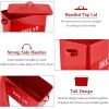 imageEfar Bread Box Metal Bread Box with Lid for Kitchen Countertop Large Bread Bin Holder Storage Container  13quot x 98quot x 73quot  Holds 2 Loaves Modern Farmhouse ampamp Vintage Style  WhiteRed