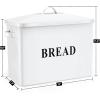 imageEfar Bread Box Metal Bread Box with Lid for Kitchen Countertop Large Bread Bin Holder Storage Container  13quot x 98quot x 73quot  Holds 2 Loaves Modern Farmhouse ampamp Vintage Style  WhiteWhite