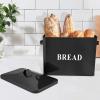 imageEfar Bread Box Metal Bread Box with Lid for Kitchen Countertop Large Bread Bin Holder Storage Container  13quot x 98quot x 73quot  Holds 2 Loaves Modern Farmhouse ampamp Vintage Style  WhiteBlack
