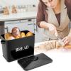 imageEfar Bread Box Metal Bread Box with Lid for Kitchen Countertop Large Bread Bin Holder Storage Container  13quot x 98quot x 73quot  Holds 2 Loaves Modern Farmhouse ampamp Vintage Style  WhiteBlack