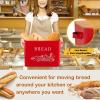 imageEfar Bread Box for Kitchen Countertop Metal Bread Storage Container Bin with Bamboo Lid for Cutting Bread Extra Large ampamp Farmhouse Style 13 x 72 x98 WhiteRed
