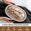 imageEfar Bread Proofing Basket Set of 2 9 Inch Round Dough Bowls for Rising Sourdough Bread Baking Supplies with Liners for Home and Professional BakingOval