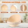 imageEfar Bread Proofing Basket Set of 2 9 Inch Round Dough Bowls for Rising Sourdough Bread Baking Supplies with Liners for Home and Professional BakingRound
