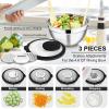imageEfar Mixing Bowls Set of 5 Stainless Steel Salad Mixing Bowl with Transparent Lid Metal Nesting Bowl Attach with 3 Graters for Kitchen PreppingServingBakingStorage 462615107 QT  BlueBlack