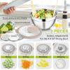 imageEfar Mixing Bowls Set of 5 Stainless Steel Salad Mixing Bowl with Transparent Lid Metal Nesting Bowl Attach with 3 Graters for Kitchen PreppingServingBakingStorage 462615107 QT  BlueColorful