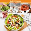 imageEfar Mixing Bowls with Lids 6Piece Stainless Steel Salad Bowls Metal Nesting Bowls for Baking Cooking and Prepping Airtight Lids ampamp Stackable Design Size 45 3 15 QT ColorfulMulticolor