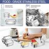 imageEfar Stainless Steel Bento Box Large 2400ml Metal Lunch Box 81oz LeakProof Lunch Food Container with Lids and Divider Reusable Meal Storage for Camping Picnic Travel Work1