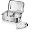 imageEfar Stainless Steel Bento Box Large 2400ml Metal Lunch Box 81oz LeakProof Lunch Food Container with Lids and Divider Reusable Meal Storage for Camping Picnic Travel Work1