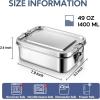 imageEfar Stainless Steel Bento Box Large 2400ml Metal Lunch Box 81oz LeakProof Lunch Food Container with Lids and Divider Reusable Meal Storage for Camping Picnic Travel Work1