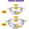 imageEfar Stainless Steel Colander 3Quart MicroPerforated Metal Colander Strainer with Handle for KitchenDraining PastaRinsing Vegetables Fruits Heavy Duty ampamp Dishwasher Safe  88 Inches3  5 QT