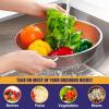imageEfar Stainless Steel Colander 3Quart MicroPerforated Metal Colander Strainer with Handle for KitchenDraining PastaRinsing Vegetables Fruits Heavy Duty ampamp Dishwasher Safe  88 Inches3  5 QT