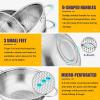 imageEfar Stainless Steel Colander 3Quart MicroPerforated Metal Colander Strainer with Handle for KitchenDraining PastaRinsing Vegetables Fruits Heavy Duty ampamp Dishwasher Safe  88 Inches1  3  5 QT