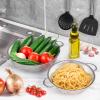 imageEfar Stainless Steel Colander 3Quart MicroPerforated Metal Colander Strainer with Handle for KitchenDraining PastaRinsing Vegetables Fruits Heavy Duty ampamp Dishwasher Safe  88 Inches3  5 QT