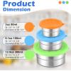 imageEfar Stainless Steel Food Containers with Lids Set of 5 Round Snack Containers for Kids Toddlers Adults Metal Food Storage Box for School Lunch Leak Proof 3oz 6oz 129oz 203oz 304ozGreen  Blue  Orange