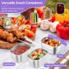 imageEfar Stainless Steel Lunch Containers for Kids 3Piece 8OZx2 ampamp 25OZ Bento Box Snack Food Container with Leakproof Silicone Lid Metal Storage for Toddlers Child School Picnic GreyPurple