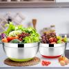 imageEfar Stainless Steel Mixing Bowls Set of 5 Size 73525151 QT Metal Nesting Bowls with Colorful Airtight Lids ampamp NonSlip Bottoms Great for Kitchen Cooking Baking Serving Food PrepMulticolor