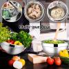 imageEfar Stainless Steel Mixing Bowls with Airtight Lids 7Piece Metal Nesting Bowls with Black Lids for Saving Storage Space Size 7 46 3 2 15 1 07QT Great for BakingCookingPreppingBlack