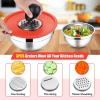 imageEfar Stainless Steel Mixing Bowls with Lids Set 5Piece Nesting Salad Bowls with 3 Grater Attachments and NonSlip Bottoms Size 46 26 2 15 1QT for Kitchen KhakiRed