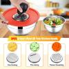 imageEfar Stainless Steel Mixing Bowls with Lids Set 5Piece Nesting Salad Bowls with 3 Grater Attachments and NonSlip Bottoms Size 46 26 2 15 1QT for Kitchen KhakiColorful