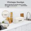 imageEfar Vintage Bread Box for Kitchen Countertop Black Metal Bread Storage Container Retro Bread Bin for PastriesLoavesDry Food Large Capacity ampamp Modern Design 167 x 9 x 64Cream