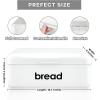 imageEfar Vintage Bread Box for Kitchen Countertop Black Metal Bread Storage Container Retro Bread Bin for PastriesLoavesDry Food Large Capacity ampamp Modern Design 167 x 9 x 64White