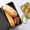 imageEfar Vintage Bread Box for Kitchen Countertop Black Metal Bread Storage Container Retro Bread Bin for PastriesLoavesDry Food Large Capacity ampamp Modern Design 167 x 9 x 64Black