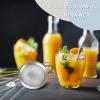 imageFine Mesh Strainer Set of 2 Efar 33 Inches Stainless Steel Tea Strainer with Long Handle Small Conical Mesh Strainers Sieve for Cocktail Coffee Food Rust Proof ampamp Easy to CleanGoldSilver2