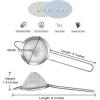 imageFine Mesh Strainer Set of 2 Efar 33 Inches Stainless Steel Tea Strainer with Long Handle Small Conical Mesh Strainers Sieve for Cocktail Coffee Food Rust Proof ampamp Easy to CleanGoldSilver2