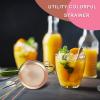 imageFine Mesh Strainer Set of 2 Efar 33 Inches Stainless Steel Tea Strainer with Long Handle Small Conical Mesh Strainers Sieve for Cocktail Coffee Food Rust Proof ampamp Easy to CleanGoldCopper2