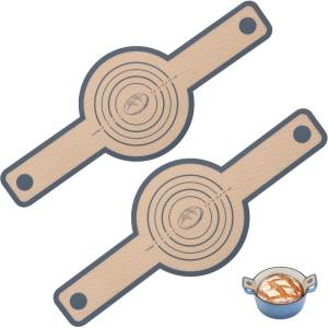 imageEfar Silicone Bread Sling for Dutch Oven 2Piece Reusable Silicone Bread Baking Mat with Long Handle NonStick ampamp Easy to Clean Ideal for Transferring Sourdough