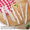 imageEfar 12Piece Kitchen Knife Set Stainless Steel Chef Knives Set with 6 Blade Guards Sharp Kitchen Cooking Knife with Ergonomic Handle AntiRust ampamp Easy to Clean MulticolorKhaki