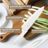 imageEfar 12Piece Kitchen Knife Set Stainless Steel Chef Knives Set with 6 Blade Guards Sharp Kitchen Cooking Knife with Ergonomic Handle AntiRust ampamp Easy to Clean MulticolorCream