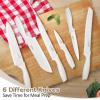 imageEfar 12Piece Kitchen Knife Set Stainless Steel Chef Knives Set with 6 Blade Guards Sharp Kitchen Cooking Knife with Ergonomic Handle AntiRust ampamp Easy to Clean MulticolorCream