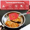 imageEfar 14 Pieces Silicone Cooking Utensils Set Kitchen Utensils Set with Holder Spatula Ladle Spoon Tong Slotted Turner for Nonstick Cookware Heat Resistant ampamp Stainless Steel Handle BlackRed
