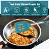imageEfar 14 Pieces Silicone Cooking Utensils Set Kitchen Utensils Set with Holder Spatula Ladle Spoon Tong Slotted Turner for Nonstick Cookware Heat Resistant ampamp Stainless Steel Handle BlackBlue