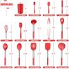 imageEfar 14 Pieces Silicone Cooking Utensils Set Kitchen Utensils Set with Holder Spatula Ladle Spoon Tong Slotted Turner for Nonstick Cookware Heat Resistant ampamp Stainless Steel Handle BlackRed