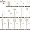 imageEfar 14 Pieces Silicone Cooking Utensils Set Kitchen Utensils Set with Holder Spatula Ladle Spoon Tong Slotted Turner for Nonstick Cookware Heat Resistant ampamp Stainless Steel Handle BlackKhaki