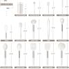 imageEfar 14 Pieces Silicone Cooking Utensils Set Kitchen Utensils Set with Holder Spatula Ladle Spoon Tong Slotted Turner for Nonstick Cookware Heat Resistant ampamp Stainless Steel Handle BlackCream White