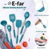 imageEfar 14 Pieces Silicone Cooking Utensils Set Kitchen Utensils Set with Holder Spatula Ladle Spoon Tong Slotted Turner for Nonstick Cookware Heat Resistant ampamp Stainless Steel Handle BlackBlue