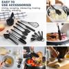 imageEfar 25PCS Mixing Bowls with Lid Set Stainless Steel Nesting Prep Bowls with Grater Attachments NonSlip Bottoms for Cooking Baking Serving Food Storage 4626215107QT  BlueBlack