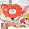 imageEfar 25PCS Mixing Bowls with Lid Set Stainless Steel Nesting Prep Bowls with Grater Attachments NonSlip Bottoms for Cooking Baking Serving Food Storage 4626215107QT  BlueRed