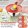 imageEfar 25PCS Mixing Bowls with Lid Set Stainless Steel Nesting Prep Bowls with Grater Attachments NonSlip Bottoms for Cooking Baking Serving Food Storage 4626215107QT  BlueRed