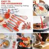 imageEfar 25PCS Mixing Bowls with Lid Set Stainless Steel Nesting Prep Bowls with Grater Attachments NonSlip Bottoms for Cooking Baking Serving Food Storage 4626215107QT  BlueRed