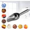 imageEfar 6 Ounce Ice Scoop Set of 2 Small Stainless Steel Scoops for Ice CubeCandyFlourSugar Metal Utility Scoops for Canisters Baking Kitchen Pantry Rust Free ampamp Dishwasher SafeBlack
