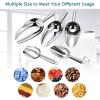 imageEfar 6 Ounce Ice Scoop Set of 2 Small Stainless Steel Scoops for Ice CubeCandyFlourSugar Metal Utility Scoops for Canisters Baking Kitchen Pantry Rust Free ampamp Dishwasher SafeSilver
