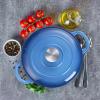 imageEfar 7QT Oval Dutch Oven Pot with Lid Enameled Cast Iron Dutch Oven with Dual Handles for Sourdough Bread Baking Cooking Nonstick Enamel Coated CookwareBlue NonToxic ampamp Easy CleanBlue