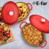 imageEfar 7QT Oval Dutch Oven Pot with Lid Enameled Cast Iron Dutch Oven with Dual Handles for Sourdough Bread Baking Cooking Nonstick Enamel Coated CookwareBlue NonToxic ampamp Easy CleanRed