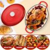 imageEfar 7QT Oval Dutch Oven Pot with Lid Enameled Cast Iron Dutch Oven with Dual Handles for Sourdough Bread Baking Cooking Nonstick Enamel Coated CookwareBlue NonToxic ampamp Easy CleanRed
